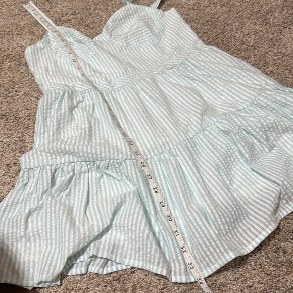 BB Dakota Light Blue and White Striped Sundress - Picture 9 of 9